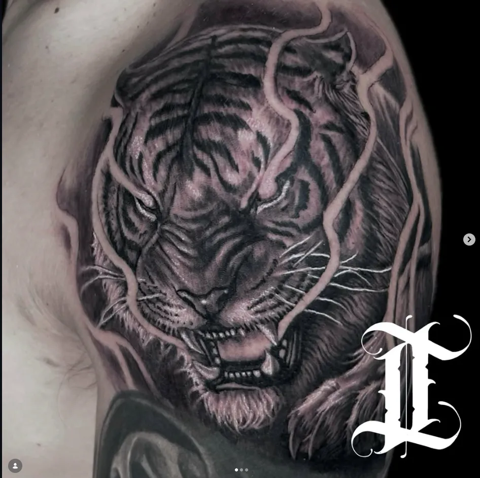Realismo de fauna en negro y gris